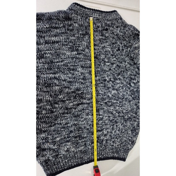 FRONTLINE Sweater Mens XL Blue Abstract Chunky Knit Ski Long Sleeve Pullover VTG - Picture 6 of 7